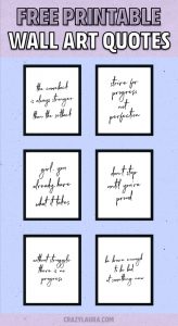 Free Motivational Wall Art Quote Printables &amp; Backgrounds - Crazy Laura