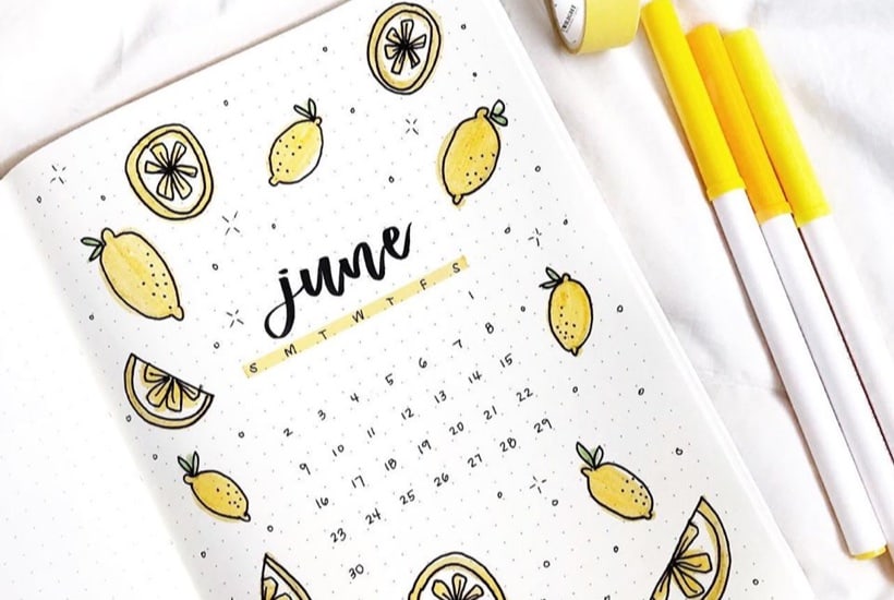 30+ Best Lemon Themed Bullet Journal Spreads For 2024
