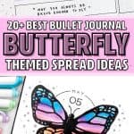 bullet journal with butterflies