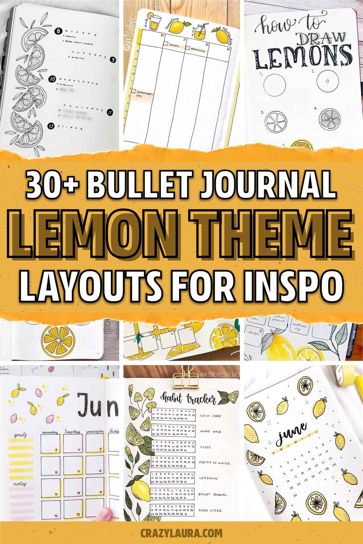 page layout inspo for lemon dot journal