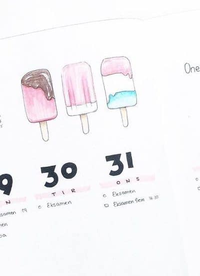 list of ice cream theme journal inspiration