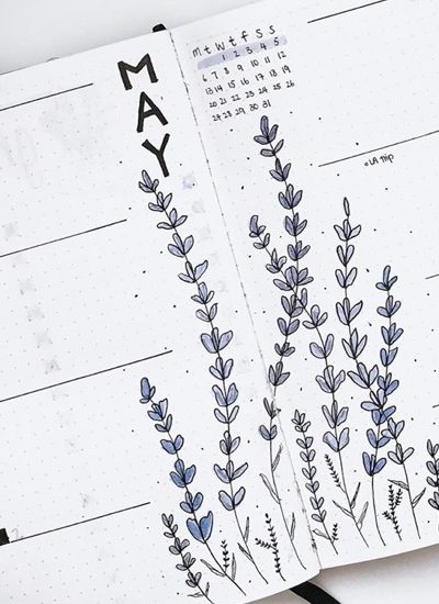 list of lavender themed bujo examples