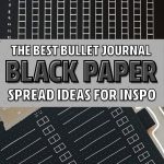bullet journal layouts with black paper
