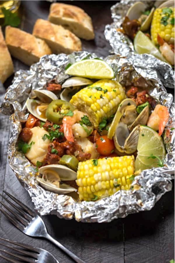 seafood foil packet recipe idea