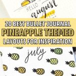 bullet journal pineapple theme examples