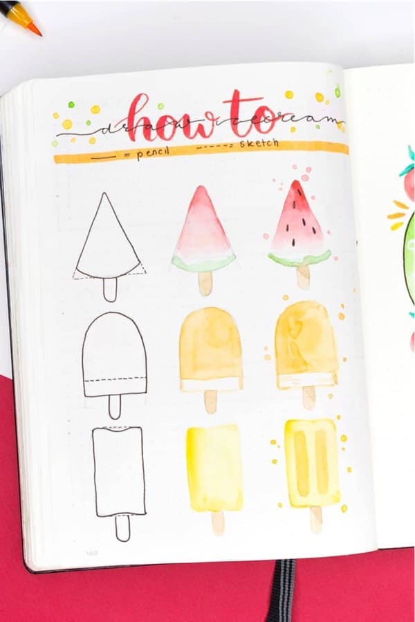 step by step popsicle doodle tutorial