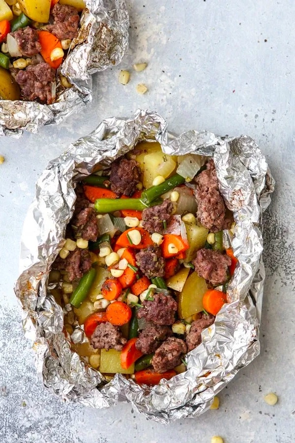 beef foil pack dinner recipe ideas