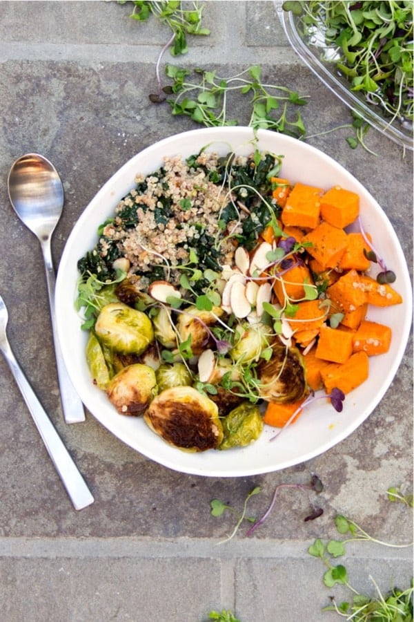 buddha bowl recipe with brussel sprouts