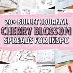 cherry blossom decoration for bullet journals