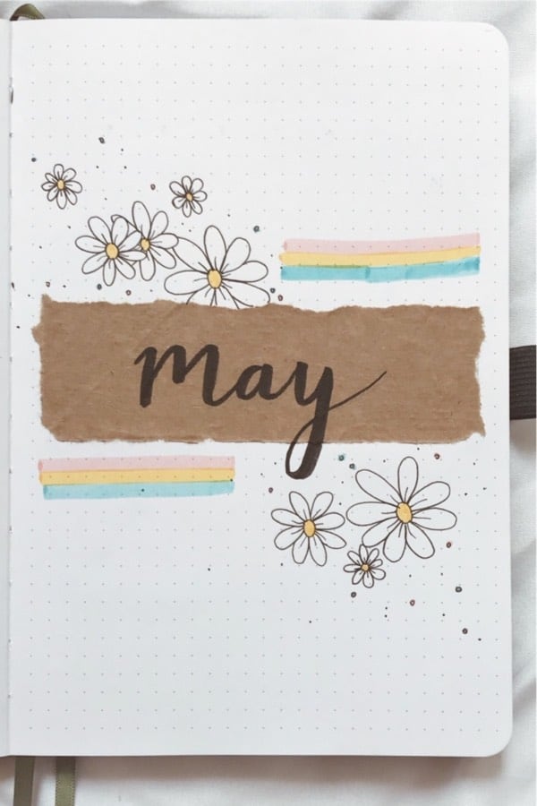 may cover spread with daisy theme
