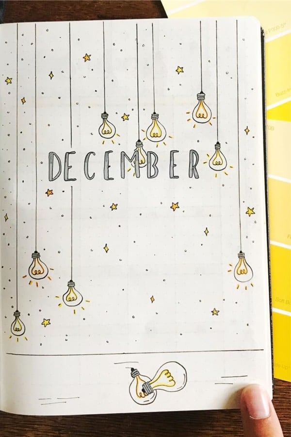 best bujo cover with string lights