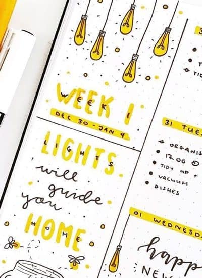 collection of light bulb journal spread examples