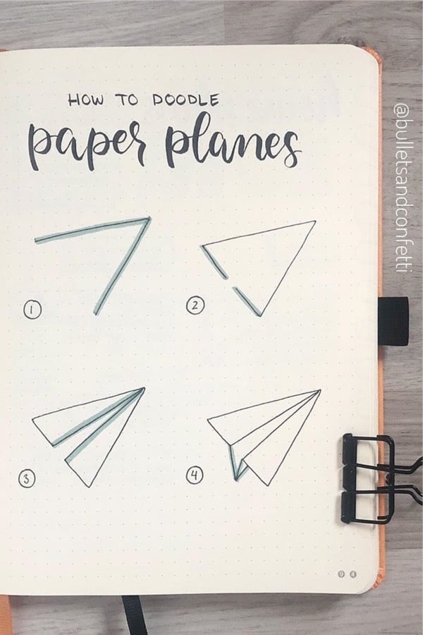 doodle tutorial for paper plane