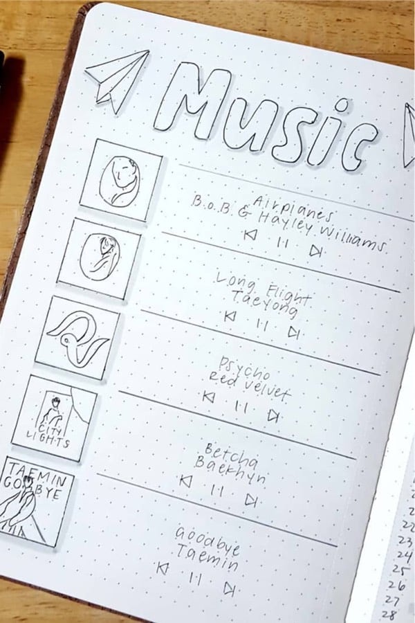 music tracker with plane drawing