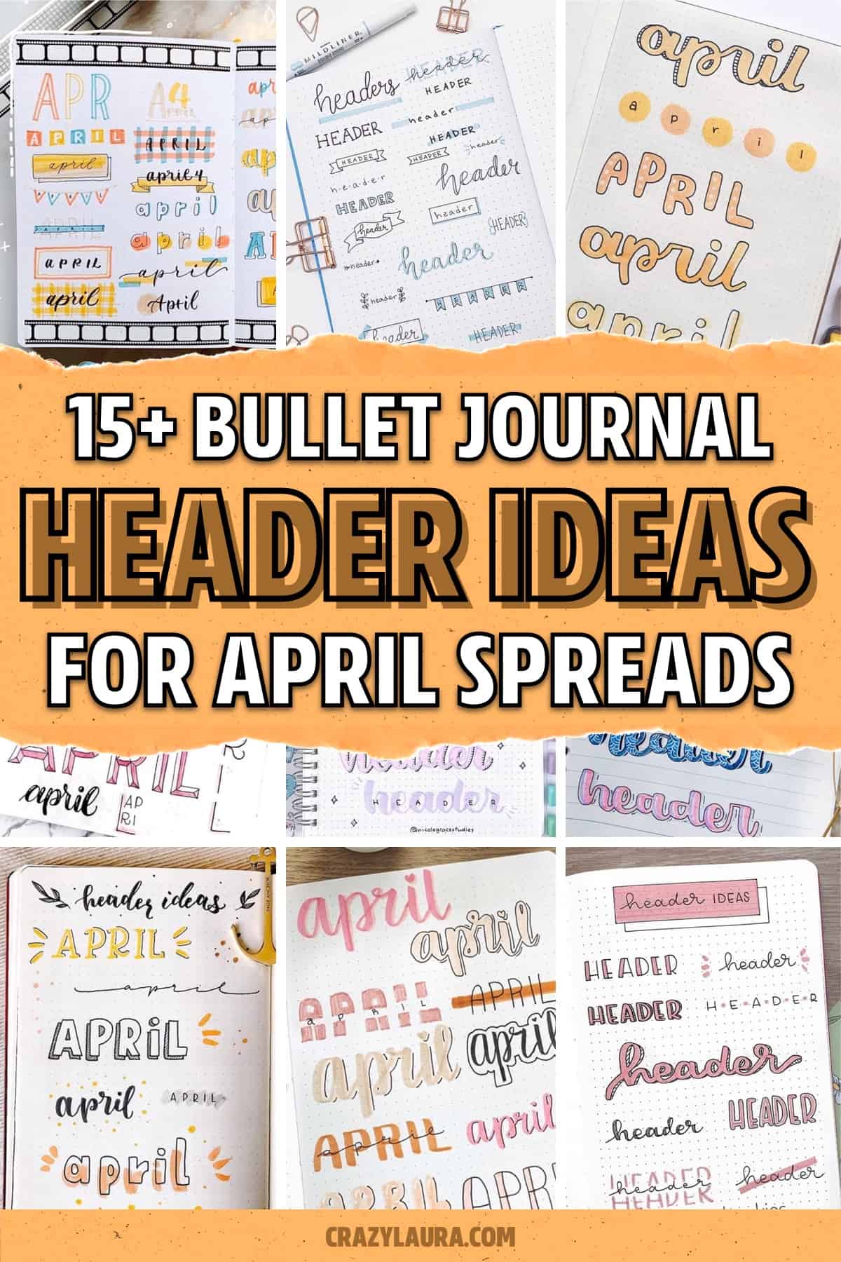 title examples for spring bullet journal