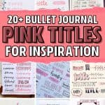 pink themed journal header examples