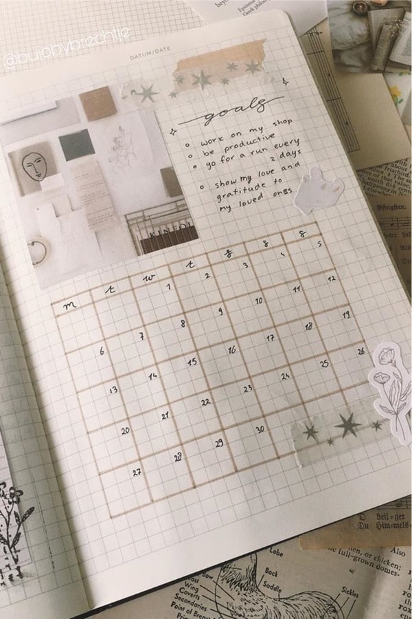 scrapbook spread with washi tape