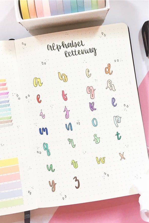 cute lettering ideas for journal