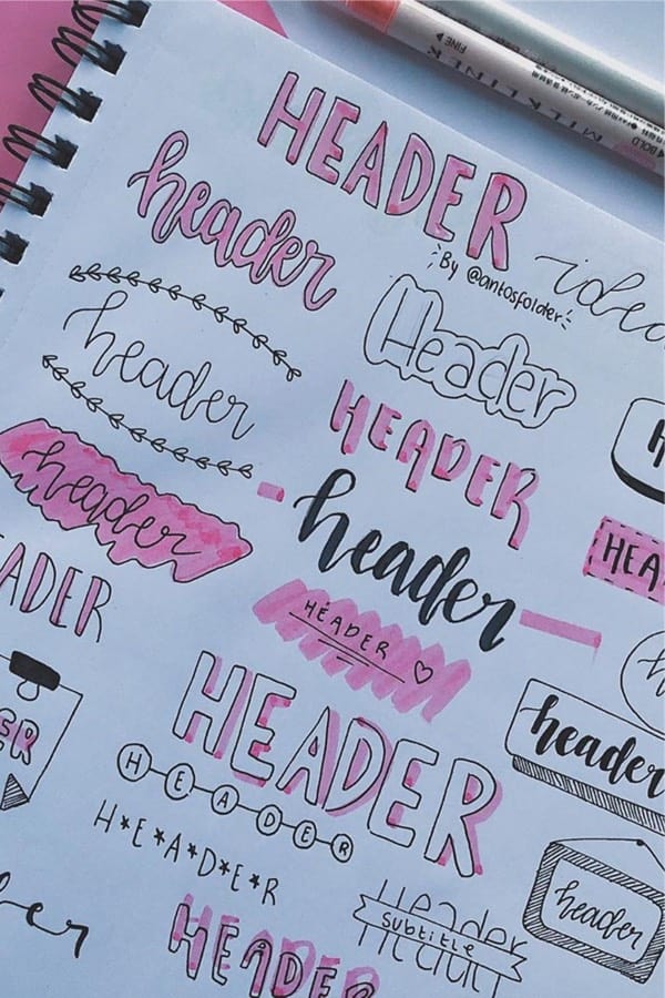 pink headers with midliners