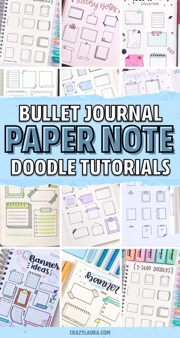 bullet journal paper note doodle inspiration