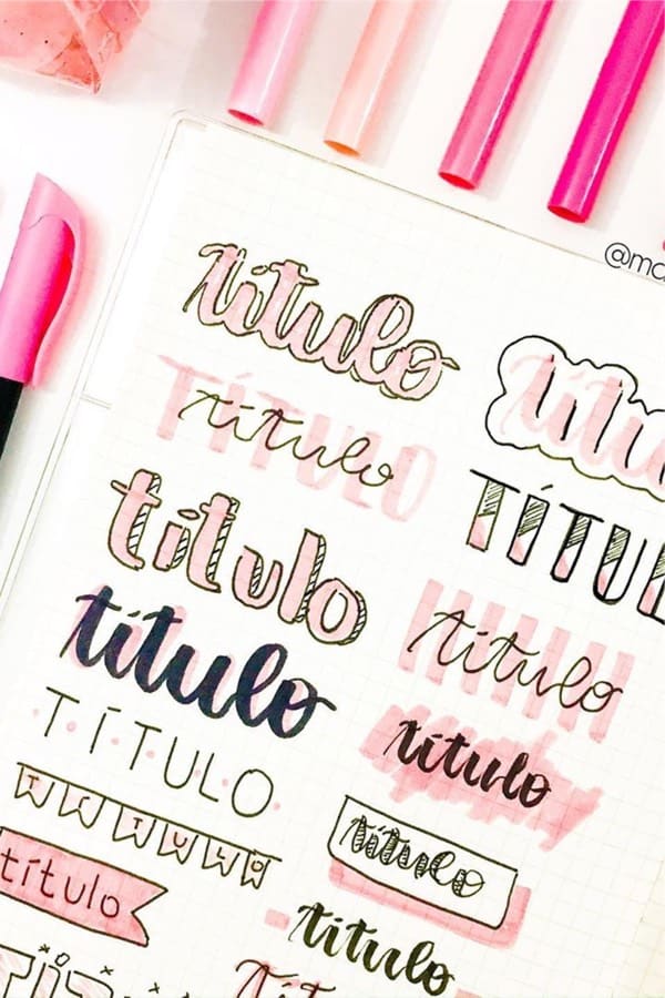 best titulo in pink color