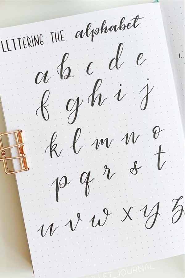 elegant letters for bujo