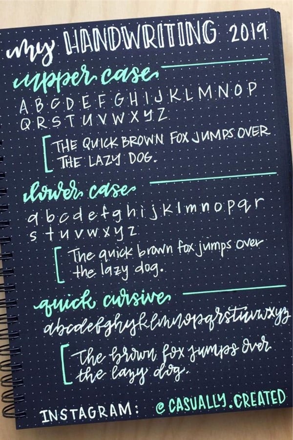 best handwritting ideas for bujo