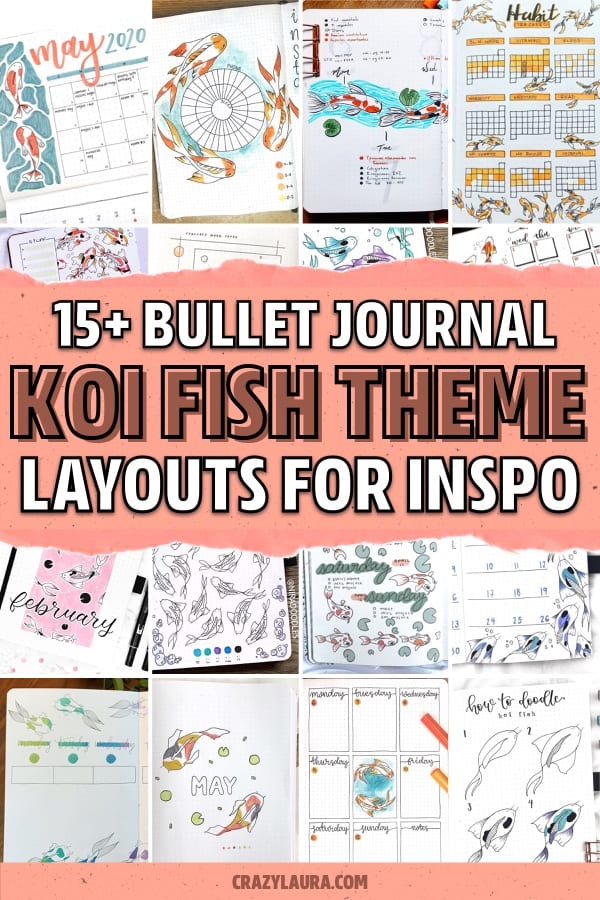 koi fish layout for dot journal