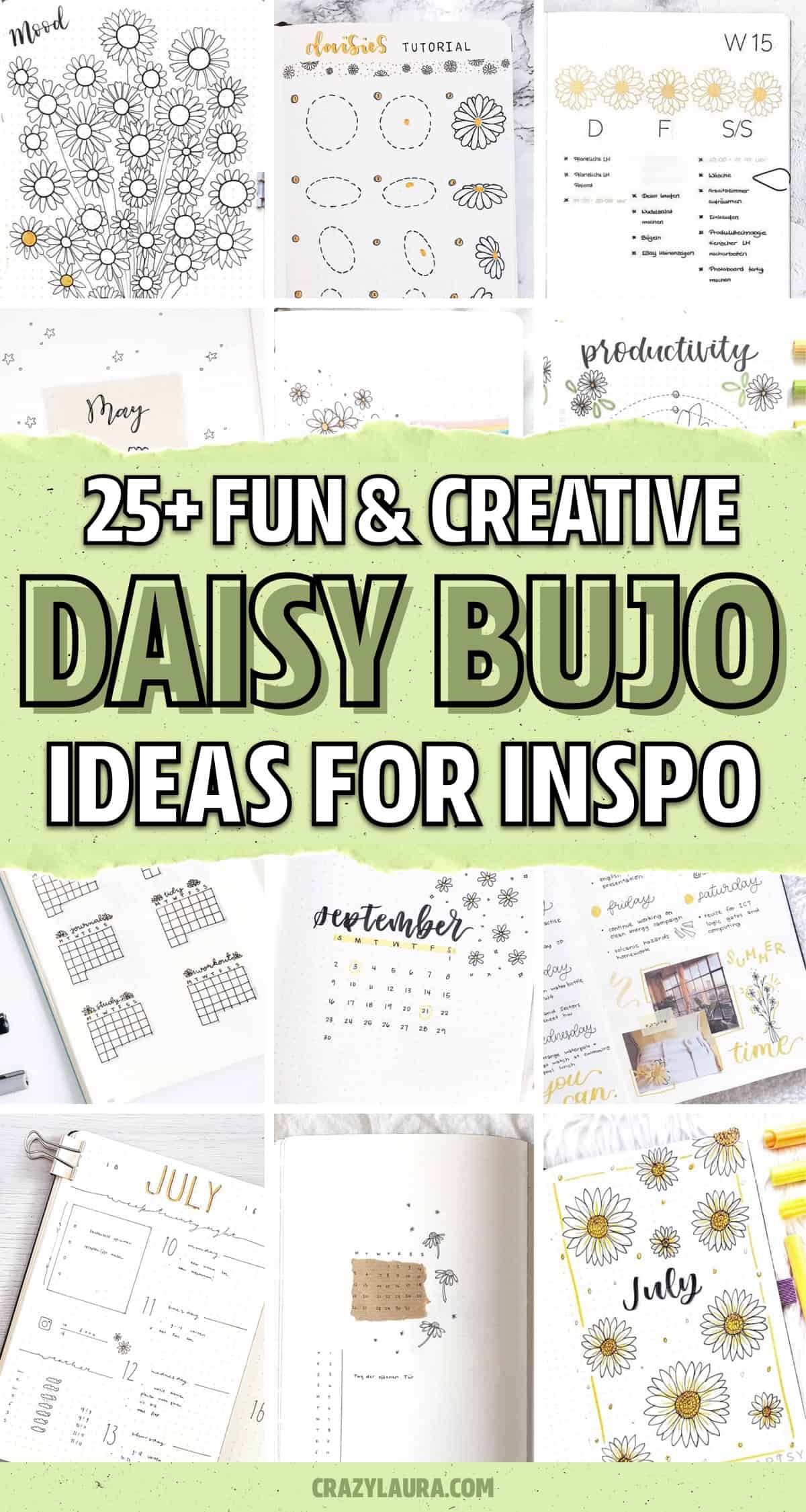 creative daisy bullet journal examples