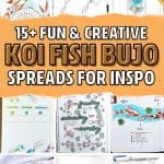 bujo theme with orange koi drawings