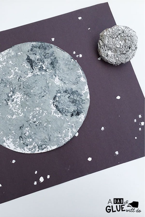 tin foil moon crafts for kids