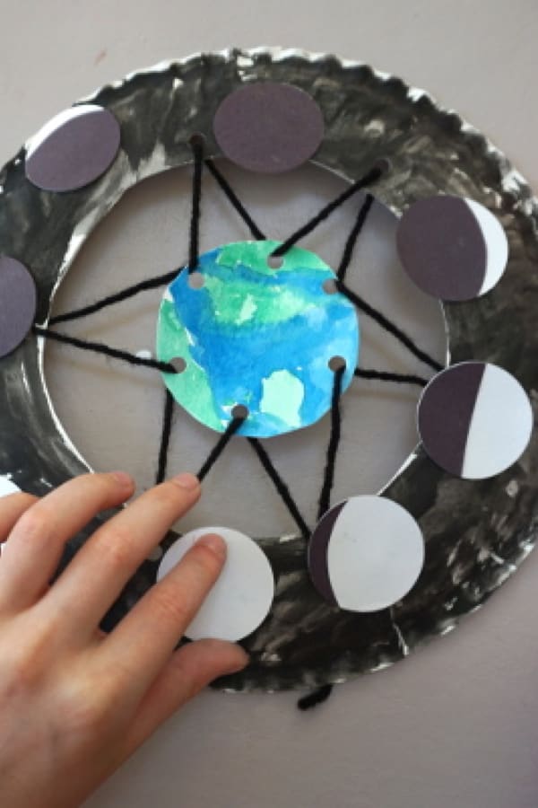 phases of the moon craft for young kids