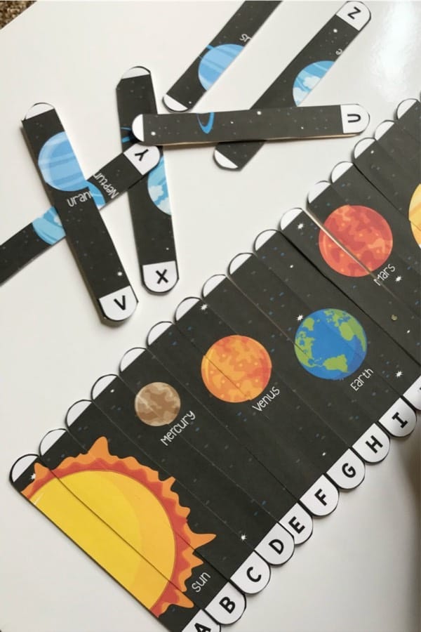 outer space popsicle stick craft
