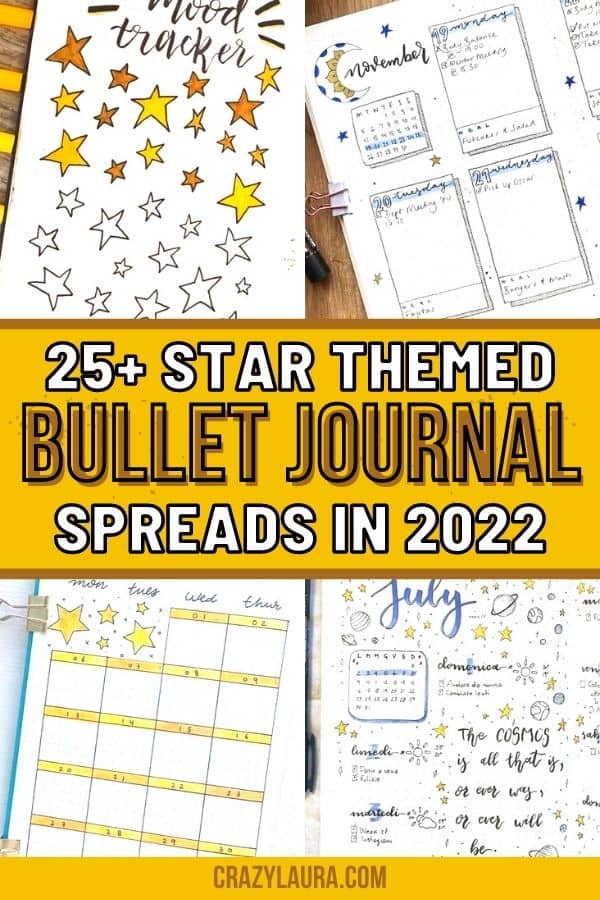 star themed journal designs