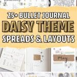best daisy flower theme for bullet journals