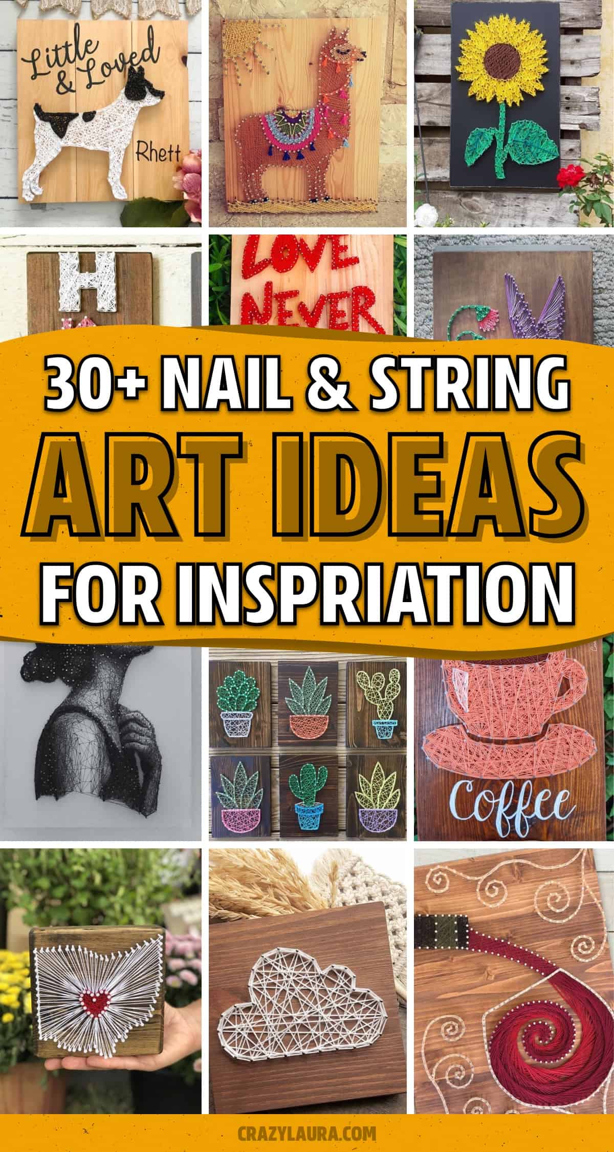simple to make string art tutorial examples