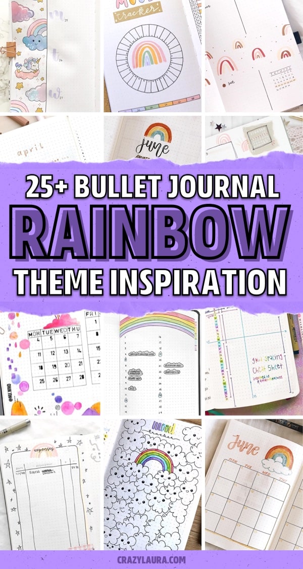 diy journal rainbow theme inspiration