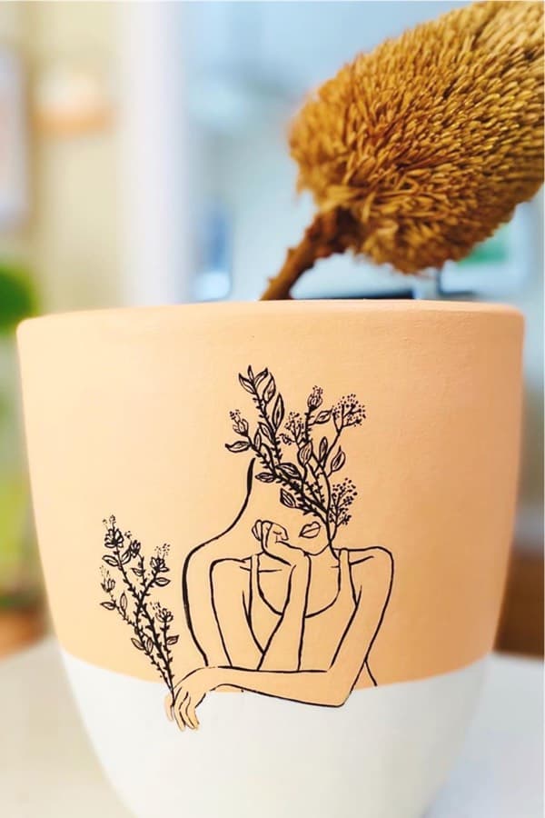 simple flower pot decoration