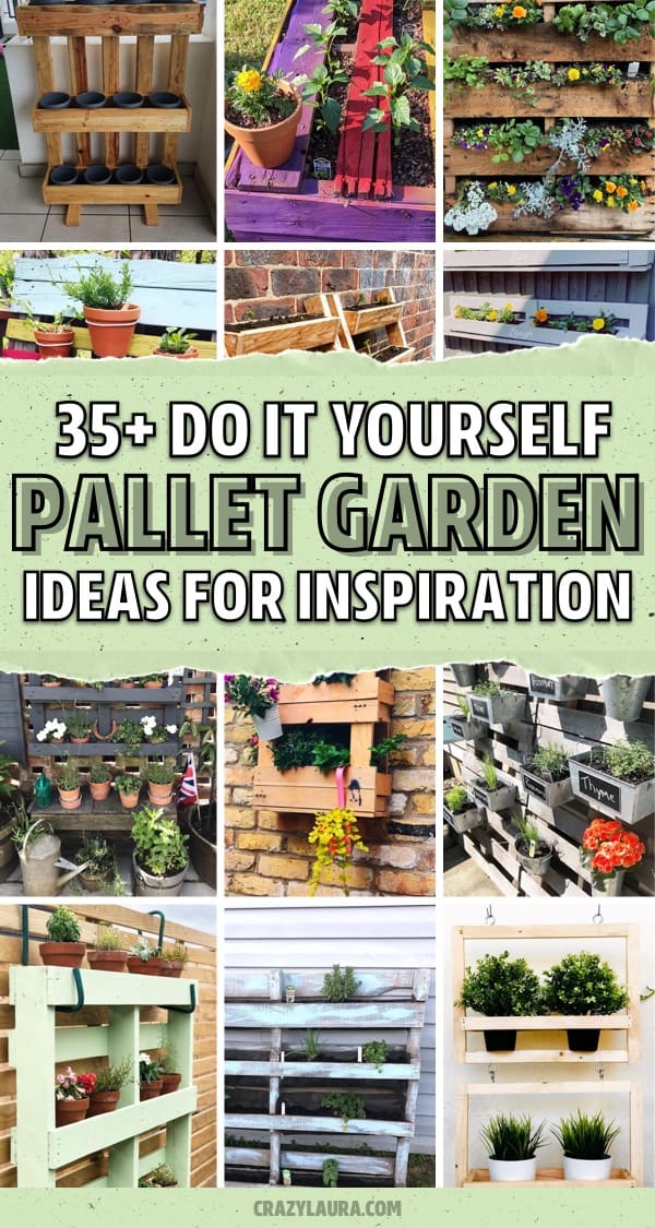 best pallet wood vertical garden examples