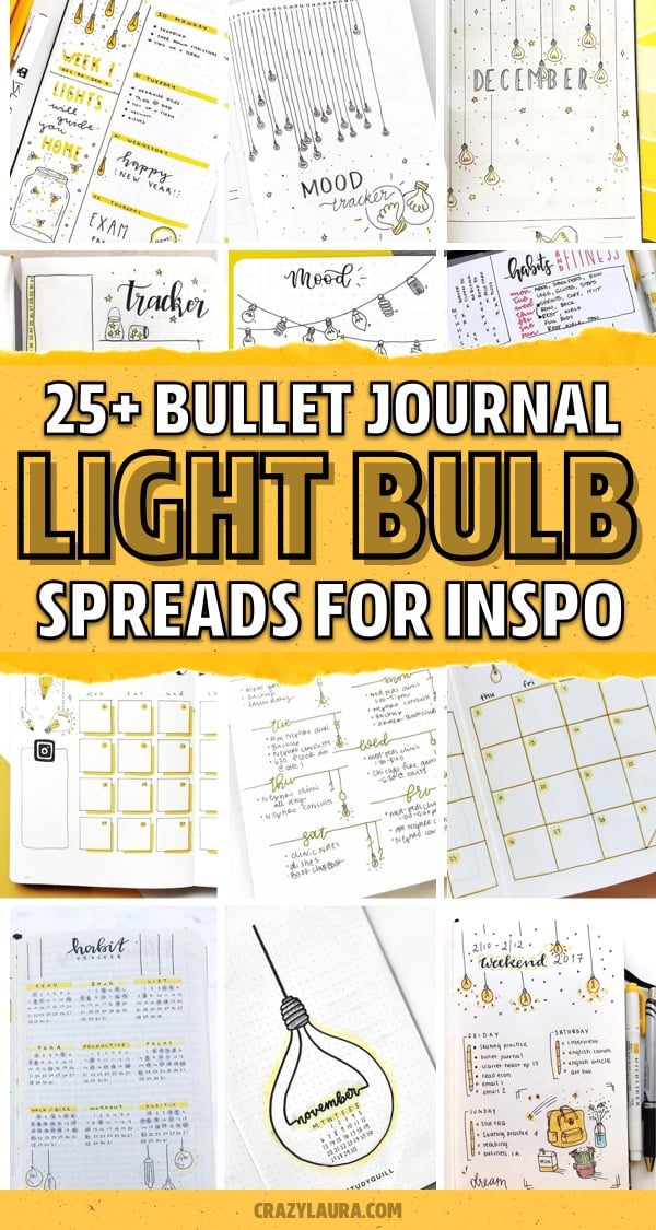 light bulb journal spread examples