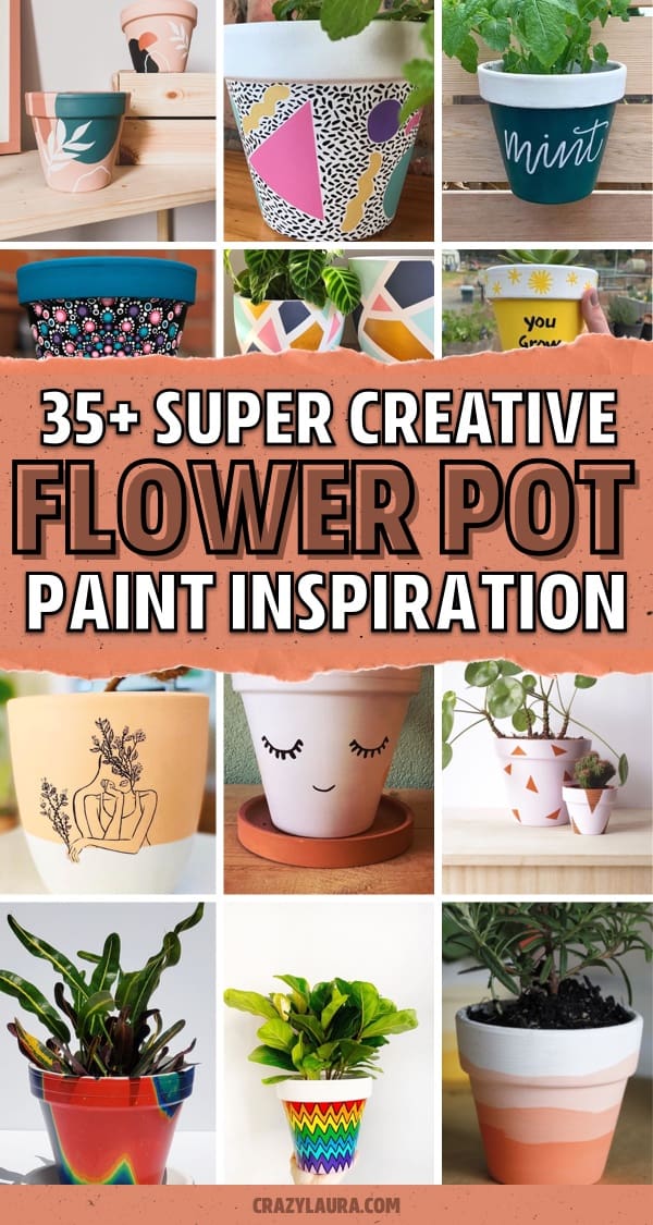 easy ways to paint flower pots