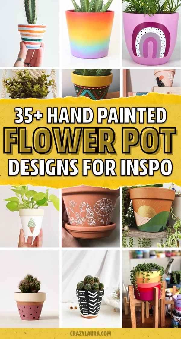 hand painted flower pots for inspiration
