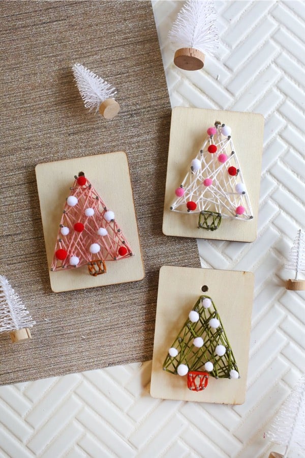 string craft diy christmas ornaments