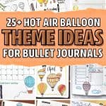 dot journal hot air balloon spreads