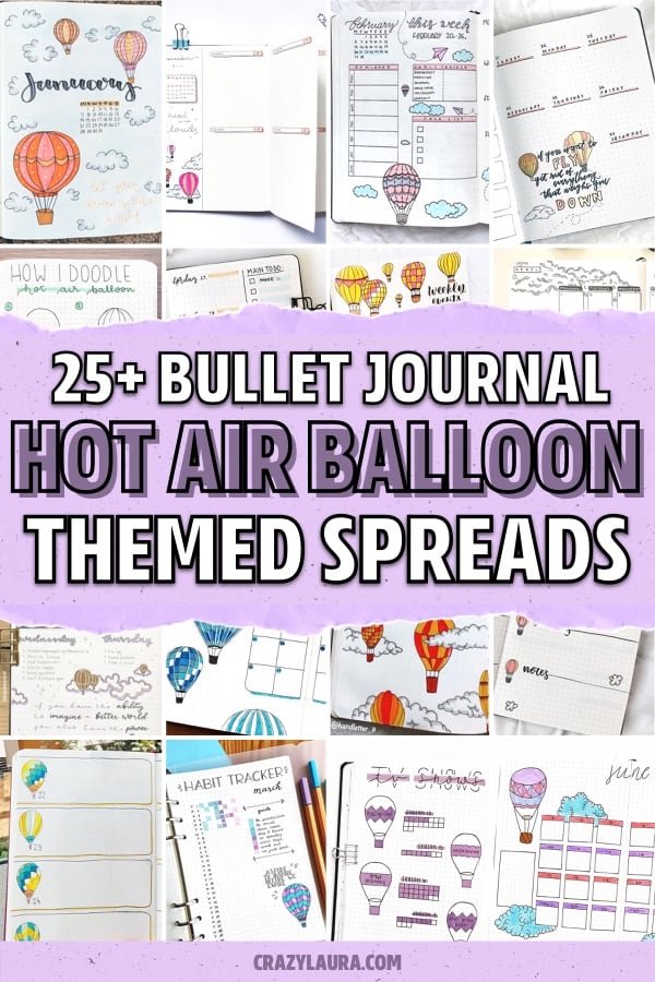 journal ideas with balloon doodles