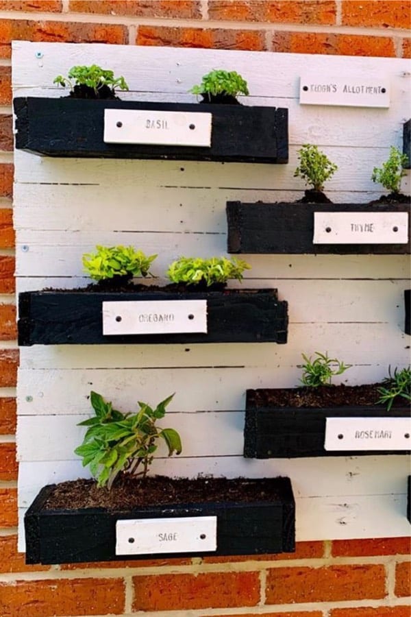 easy diy herb garden from old pallet