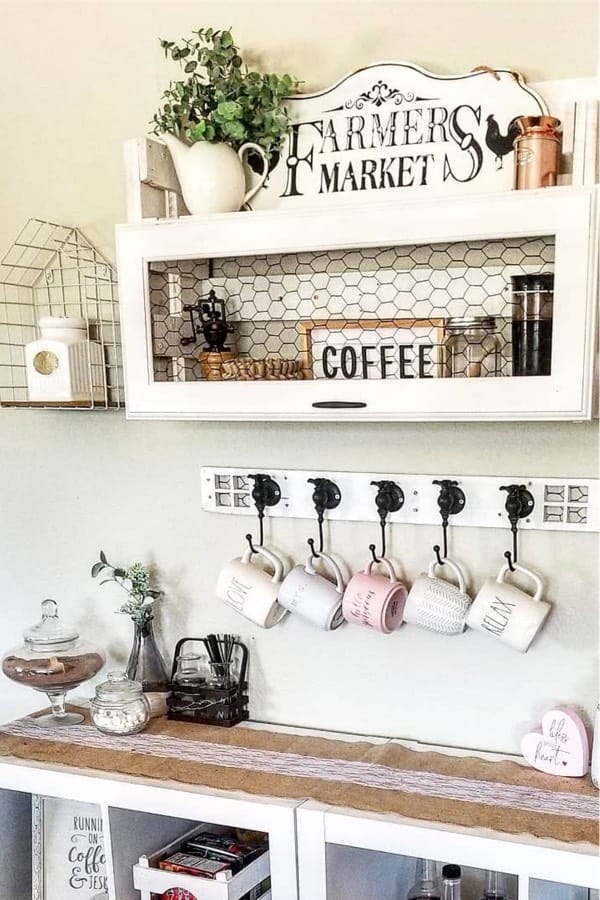 best coffee bars with farmhouse signs