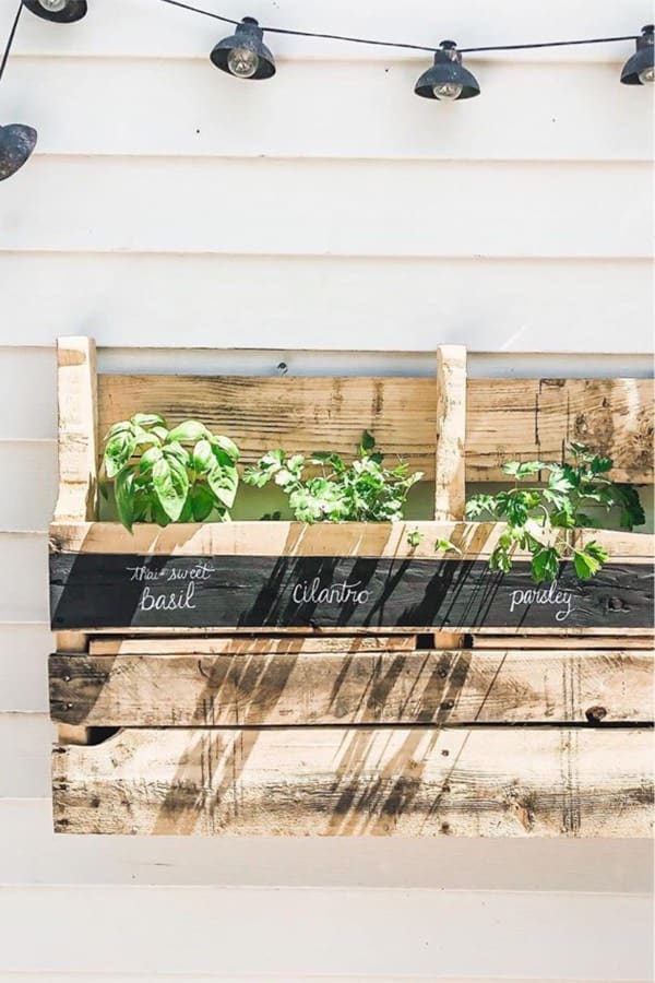herb planter from scrap wood