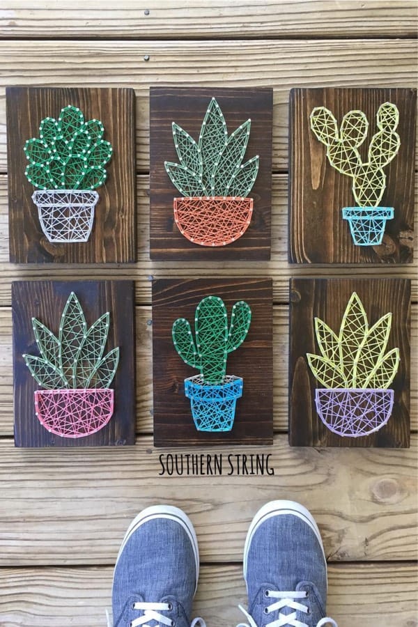 wall signs with nail and string
