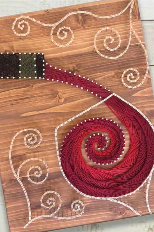 wine nail and string pattern